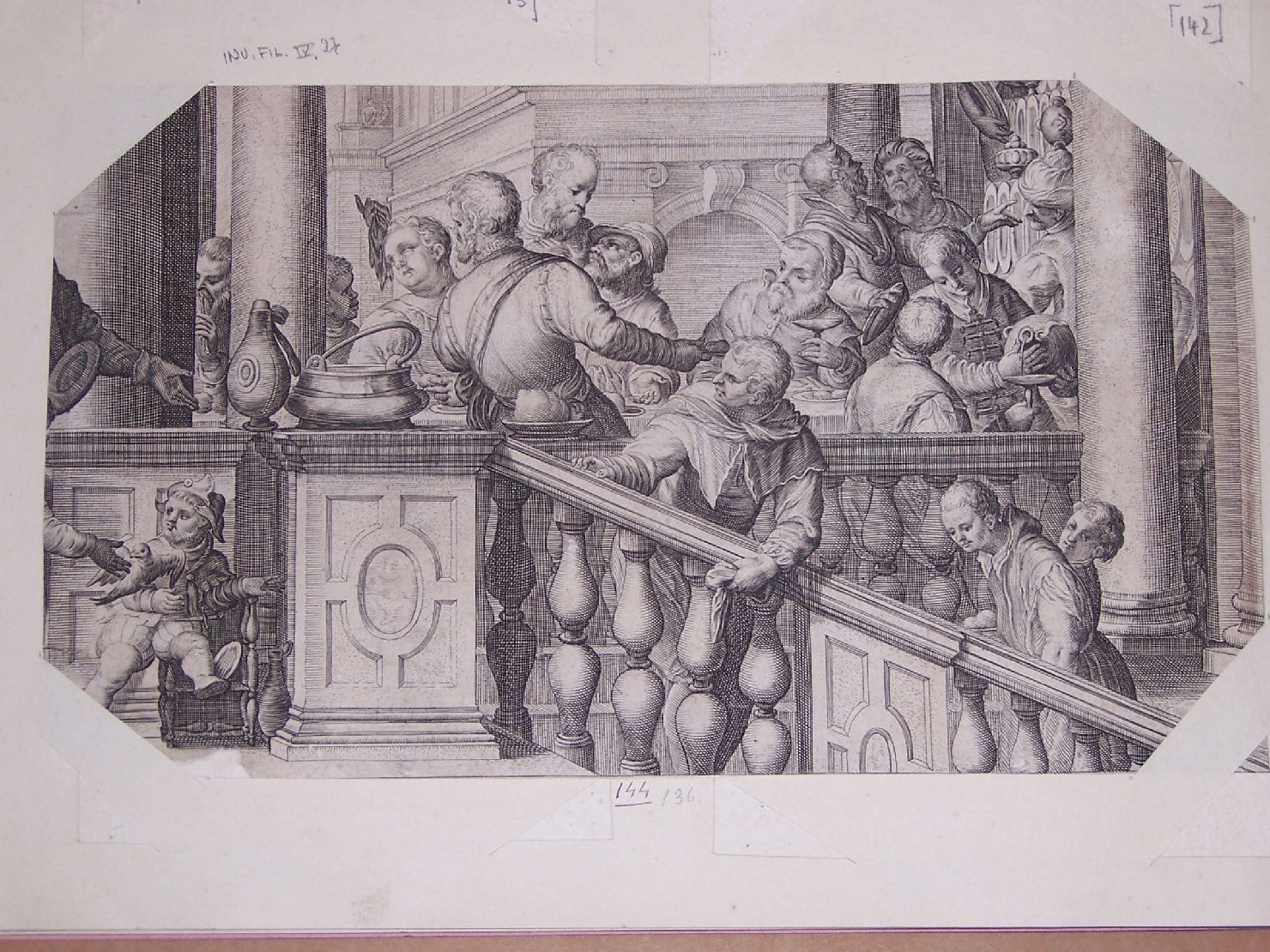 cena in casa di Levi (stampa, frammento) by Caliari Paolo detto Paolo Veronese (
